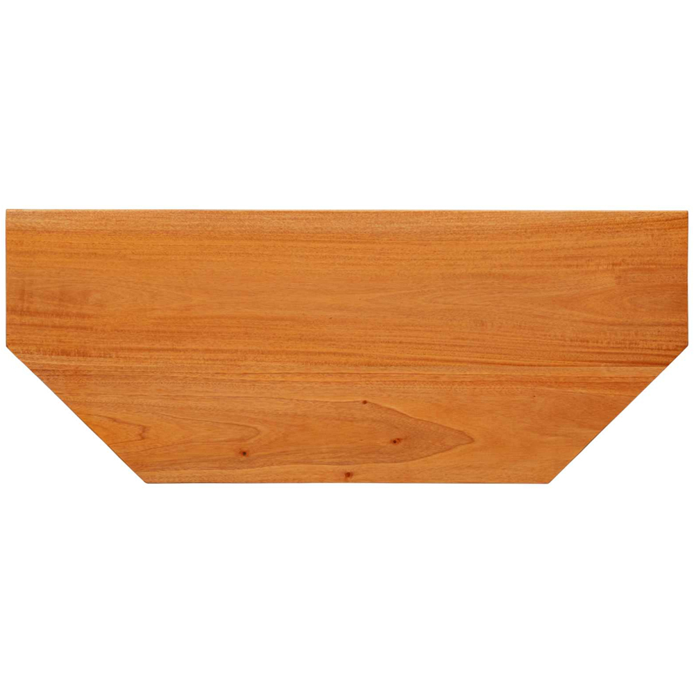 vidaXL 4 Drawer 2 Shelf Natural Solid Mahogany Wood TV Cabinet Image 8