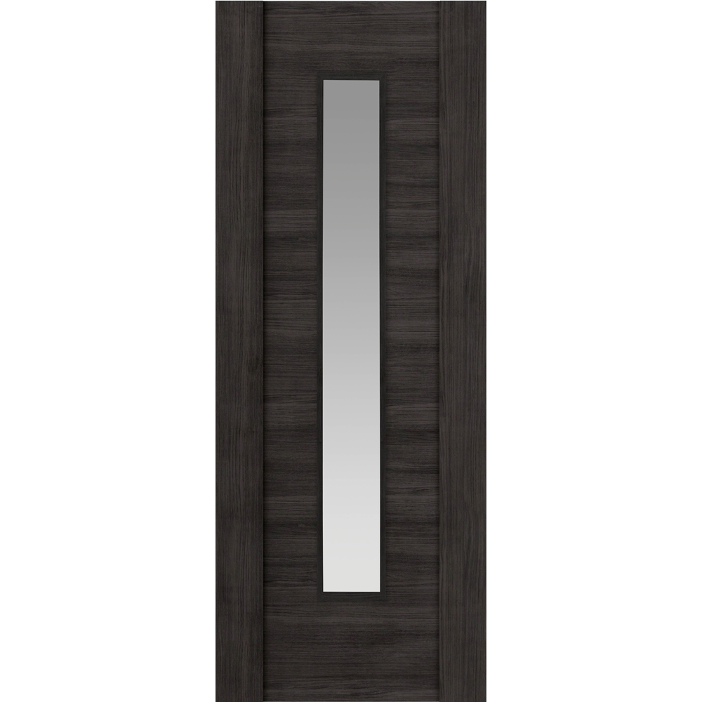JB Kind Alabama Dark Grey Glazed Laminated Internal Door 1981 x 838mm Image 1