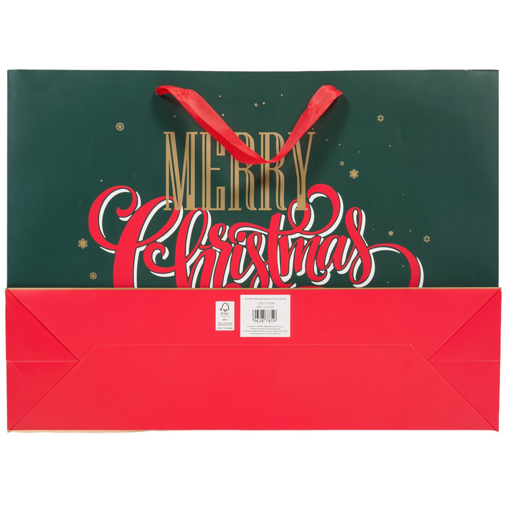 Extra Large Merry Christmas Gift Bag Image 3