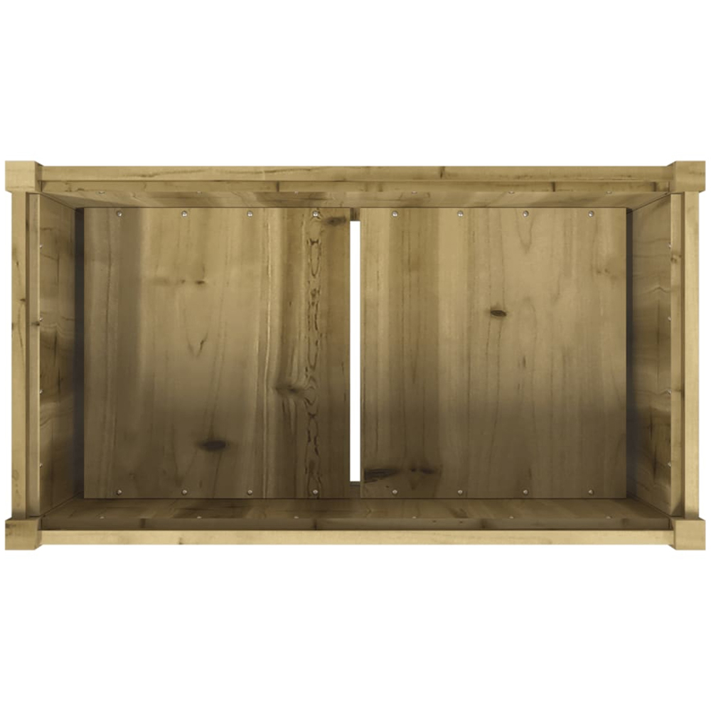 vidaXL Brown Pine Wood Raised Garden Bed 70 x 90 x 50cm Image 6