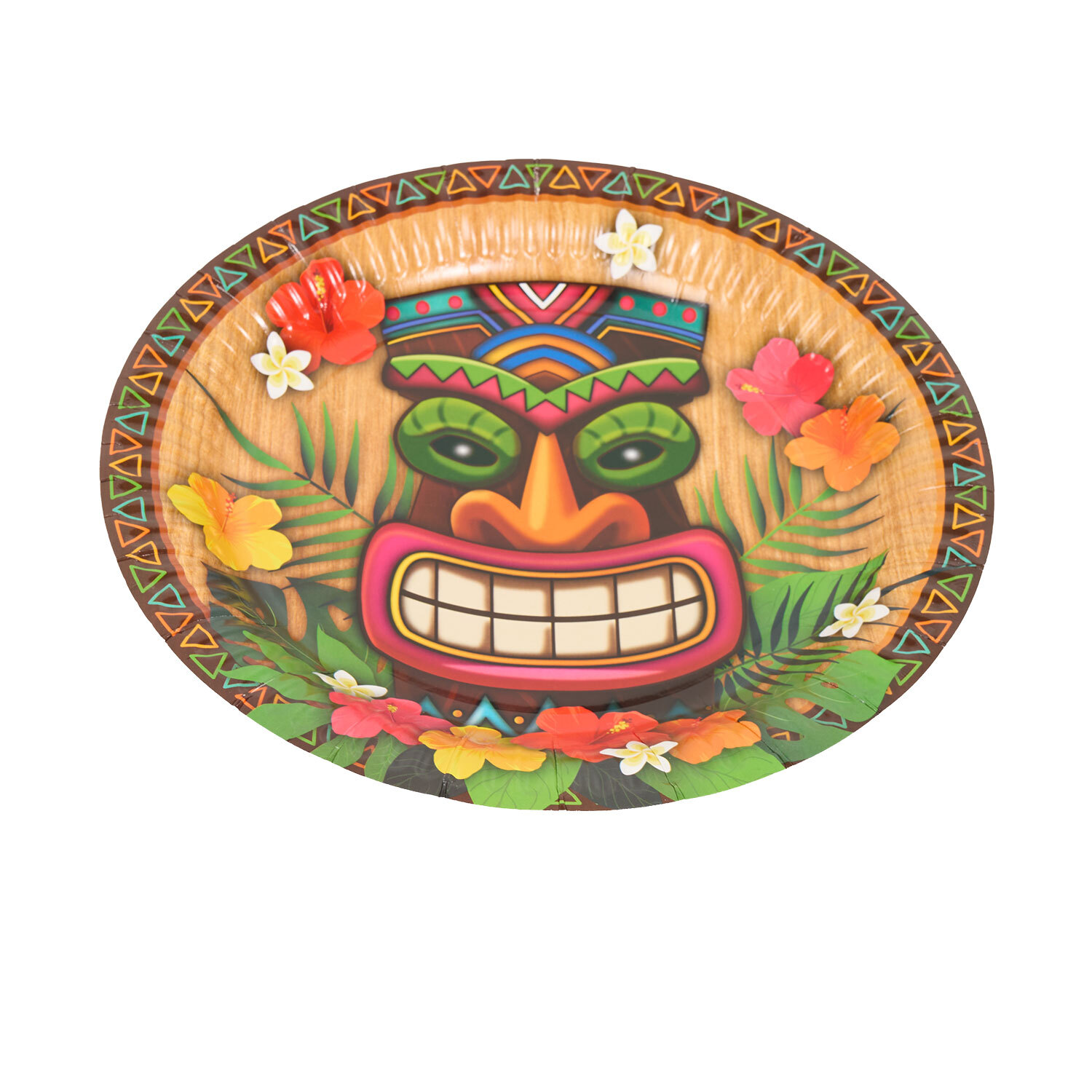 Pack of 10 Tiki Party Plates Image 3