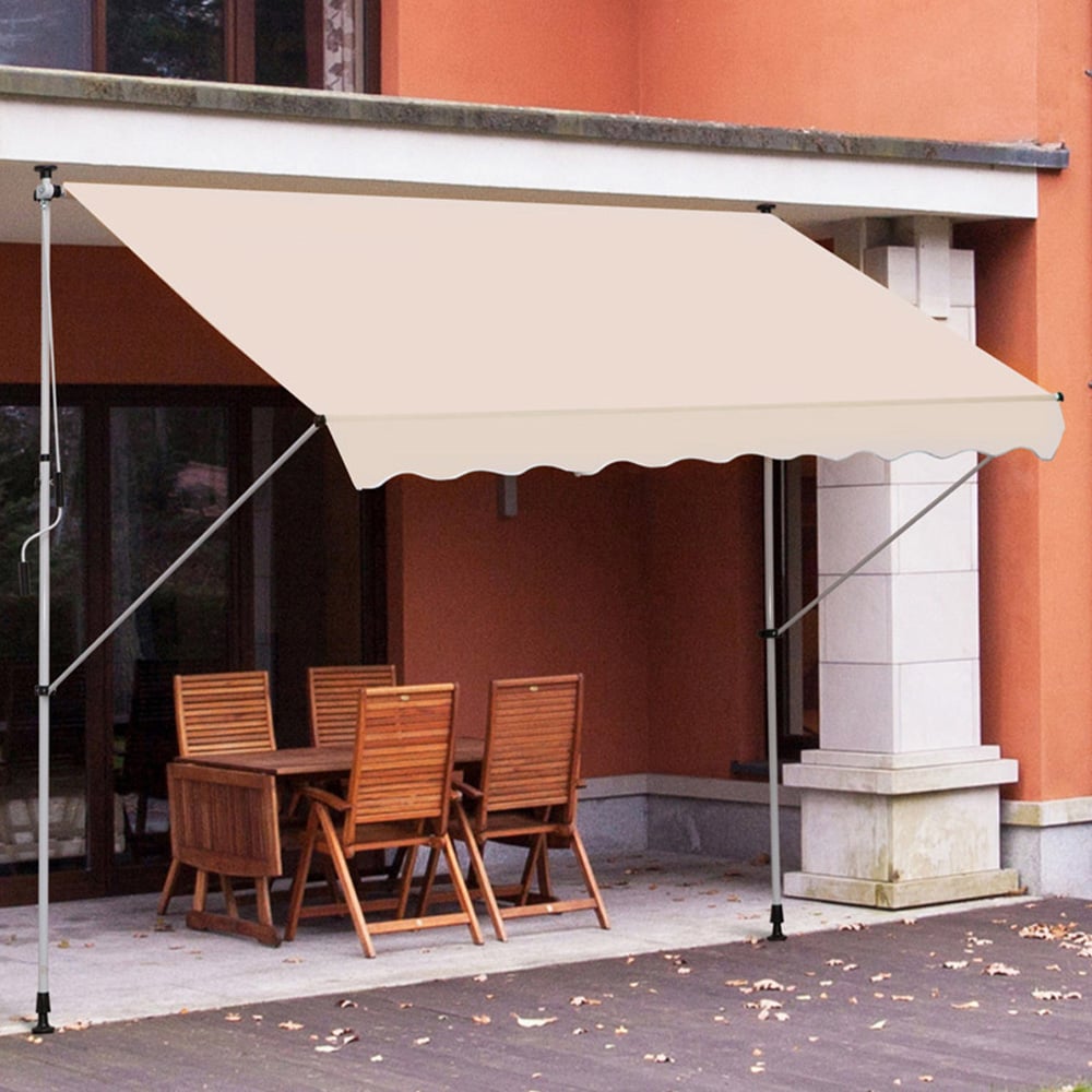 Outsunny Beige Retractable Awning 3 x 1.5m Image 1