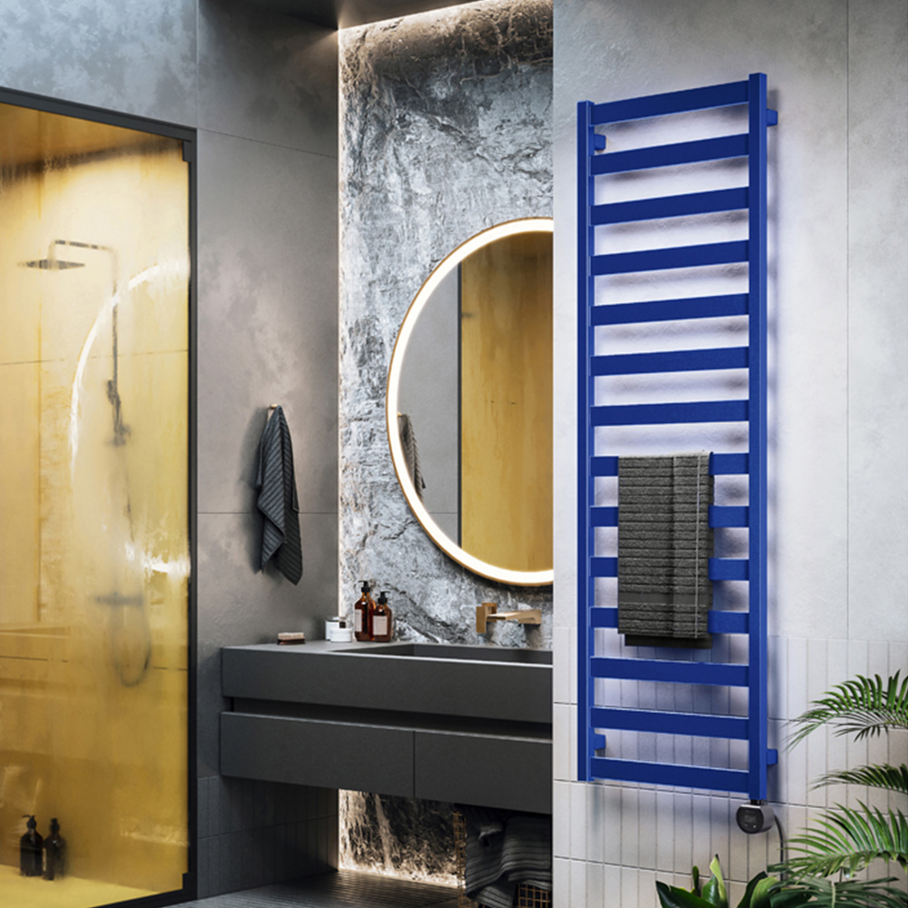 Terma Vivo Denim Electric Towel Rail with VEO Element Controller 1630 x 500mm Image 2