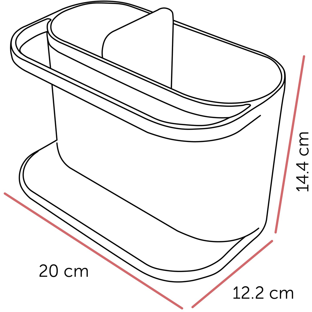 ReBorn Stone Effect Compact Plastic Sink Tidy with Drainage Tray Image 8