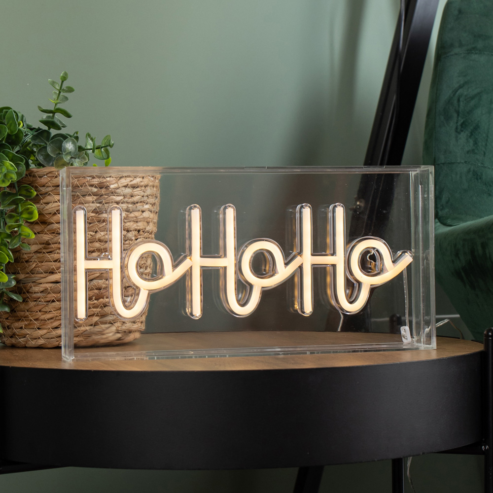Samuel Alexander Warm White LED Neon Flex Ho Ho Ho Christmas Decoration 30cm Image 3