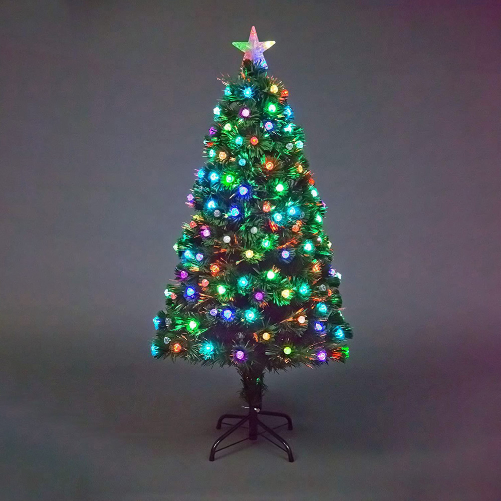 Shatchi Aurora Fibre Optic Artificial Christmas Tree 6ft Image 2