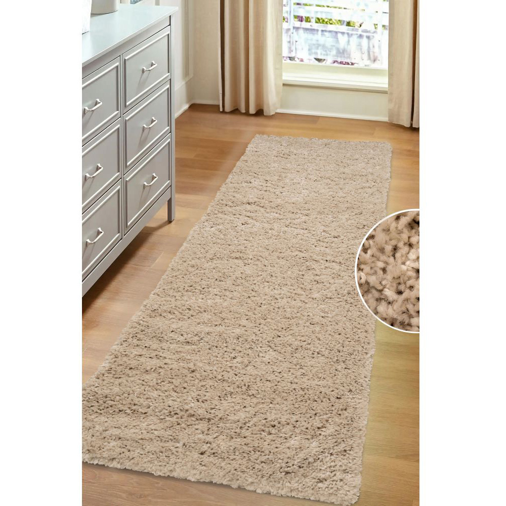 Homemaker Jazz Natural Shaggy Runner 60 x 110cm Image 4