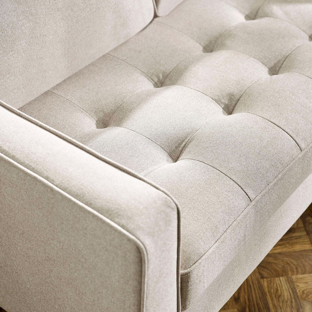 Julian Bowen Henrietta 3 Seater Beige Chenille Upholstered Sofa Image 5