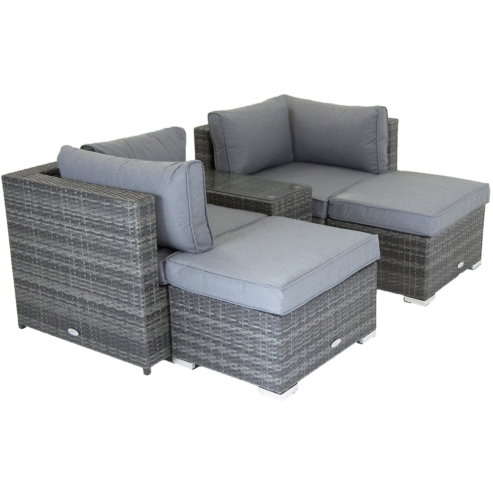 Charles Bentley 4 Seater Multifunctional Contemporary Lounge Set Image 3
