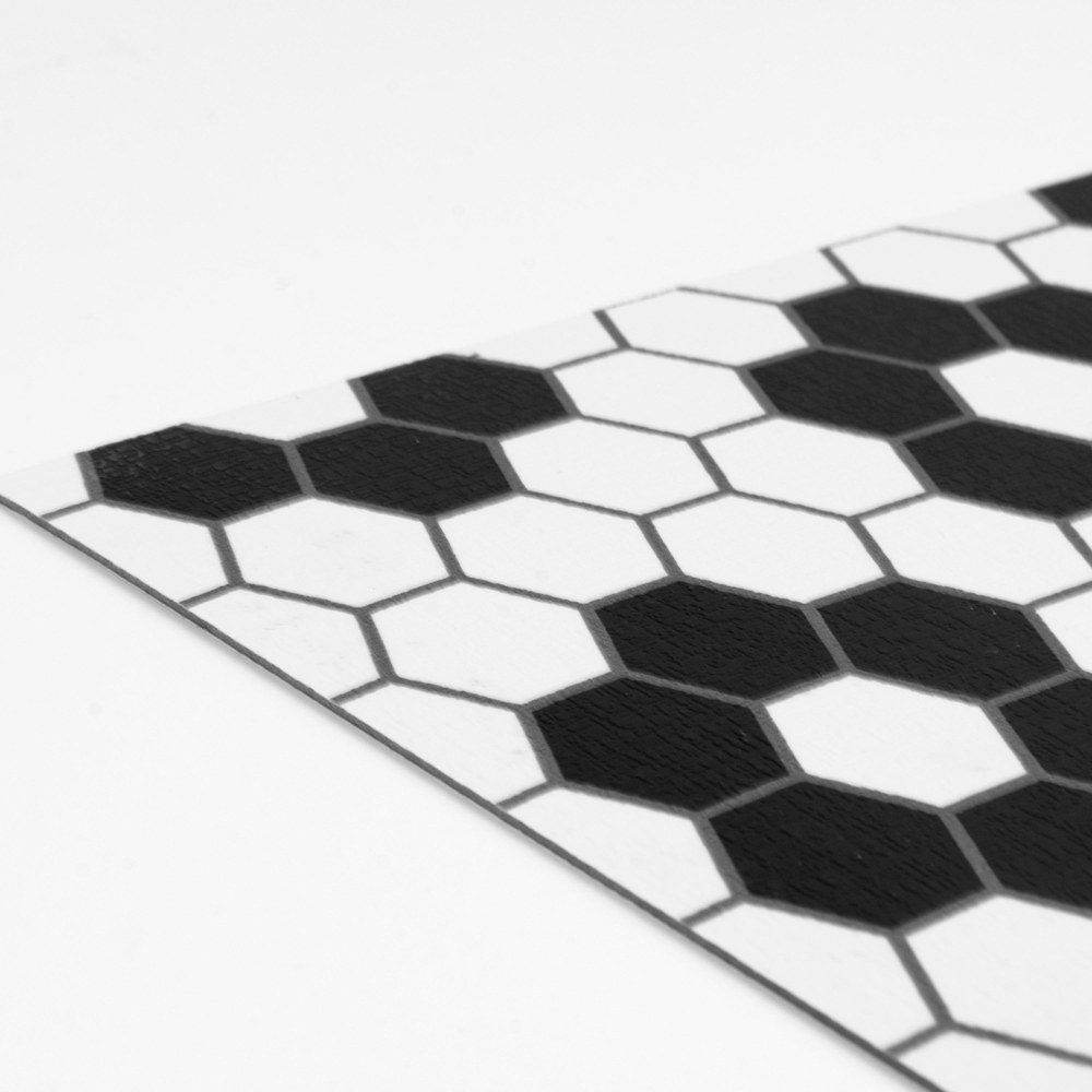 Floorpops Biscotto Black and White Peel and Stick Floor Tile 30.48 x 30.48cm 10 Pack Image 3