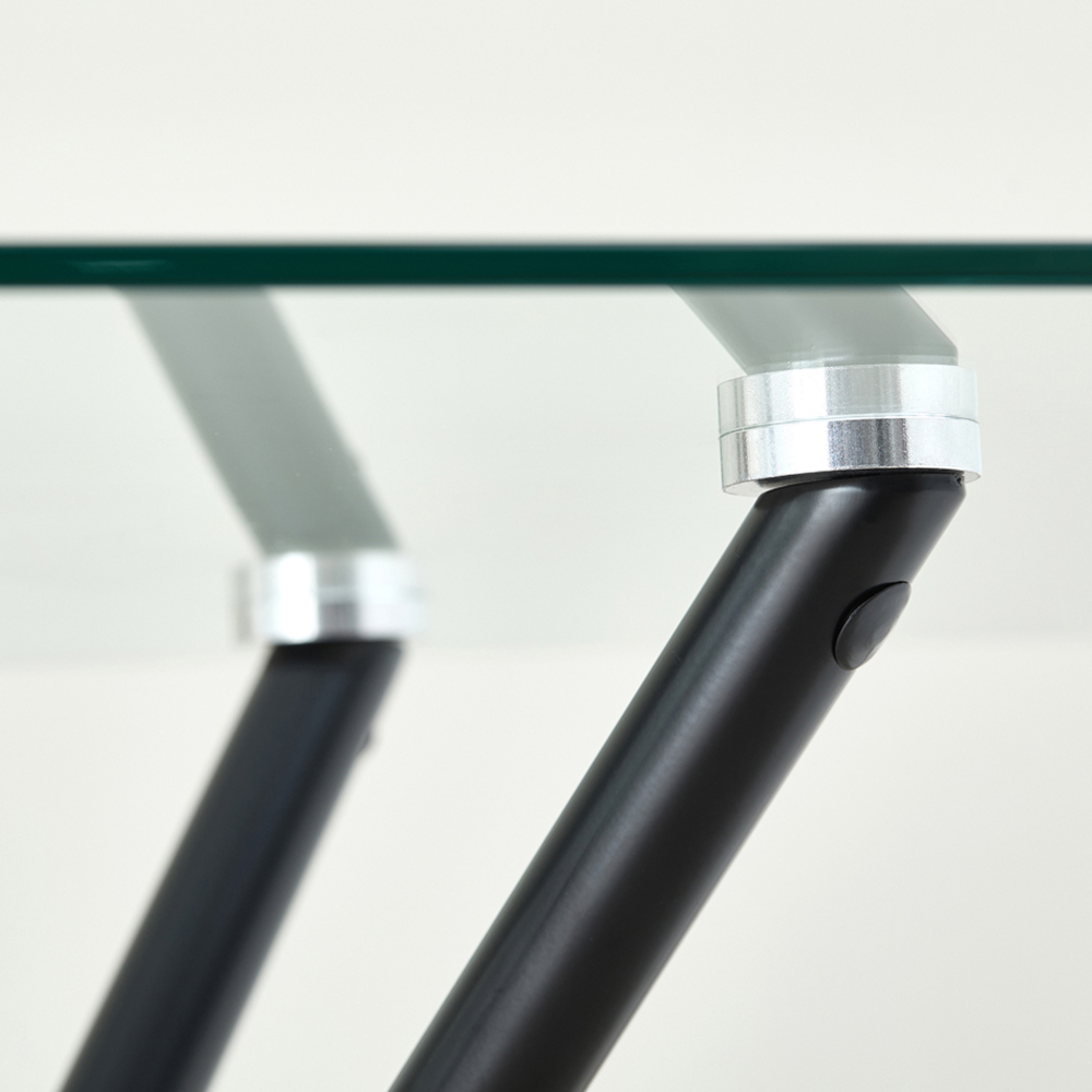 Indoor Living Miami Emily 4 Seater Leather Dining Set Grey Image 3