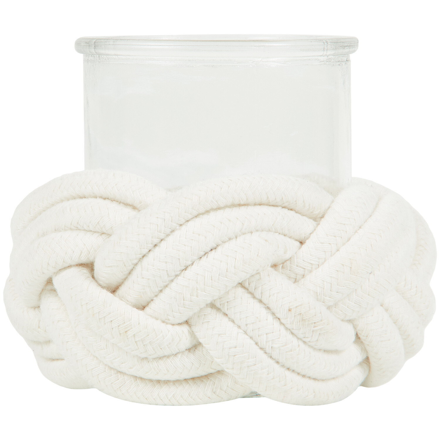 Rope Knot Tealight Holder - Neutral or White Image 4