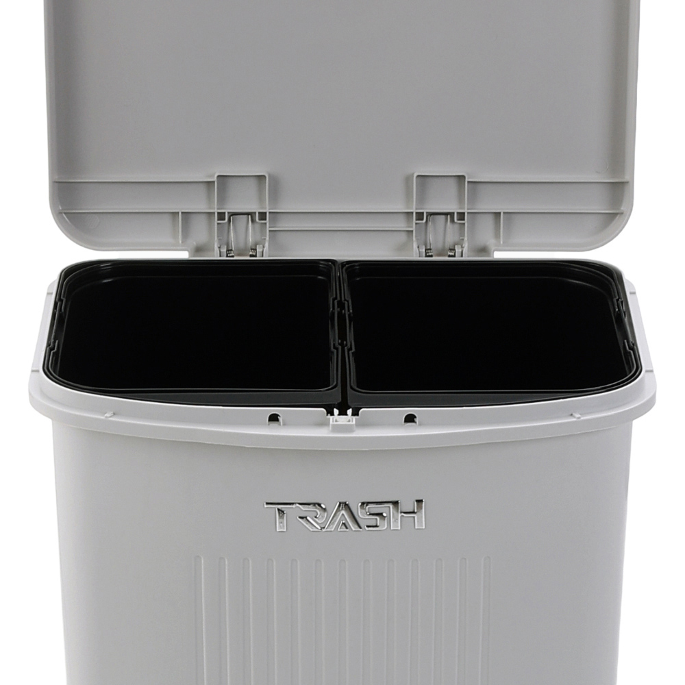Living and Home 3 Tier Grey Dry Wet Dual Inner Bucket Trash Bin 45L Image 5