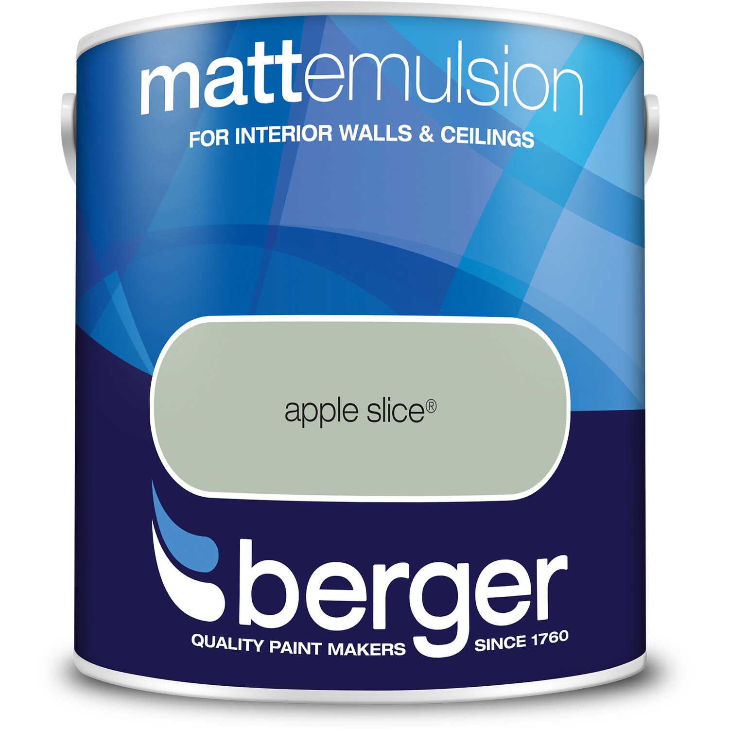 Berger Walls and Ceilings Apple Slice Matt Emulsion Paint 2.5L Image 2
