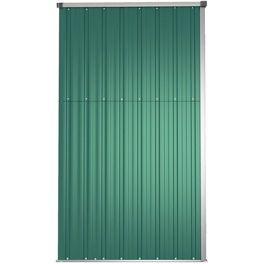 vidaXL 7.4 x 2.9ft Green Galvanised Steel Pent Garden Shed Image 2