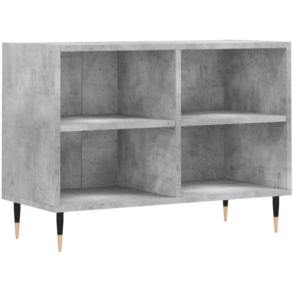 vidaXL 4 Shelf Concrete Grey TV Cabinet Image 2