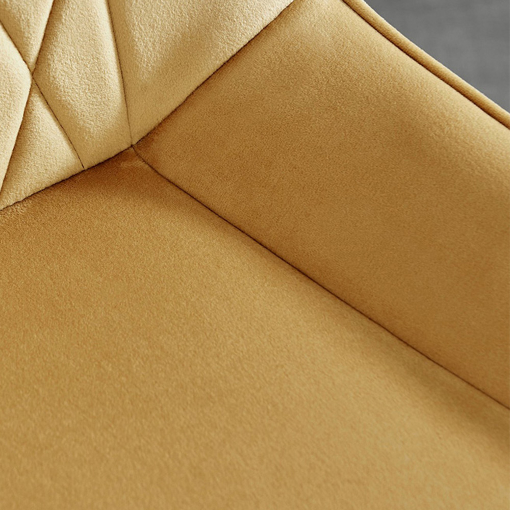 Furniturebox Lucia Cesano 6 Seater Dining Set Black Gloss and Mustard Yellow Image 8