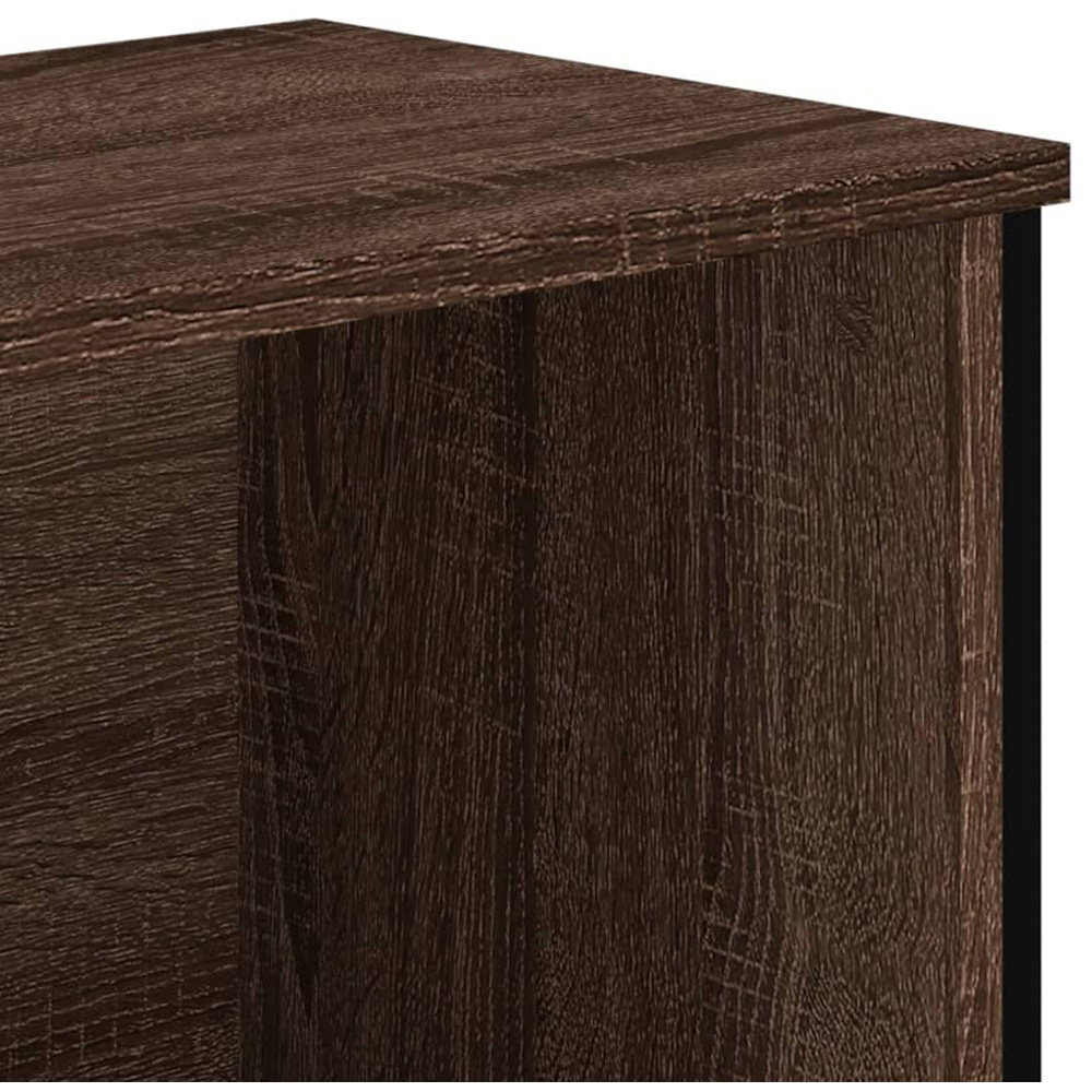vidaXL 4 Shelf Brown Oak Bookcase Image 6