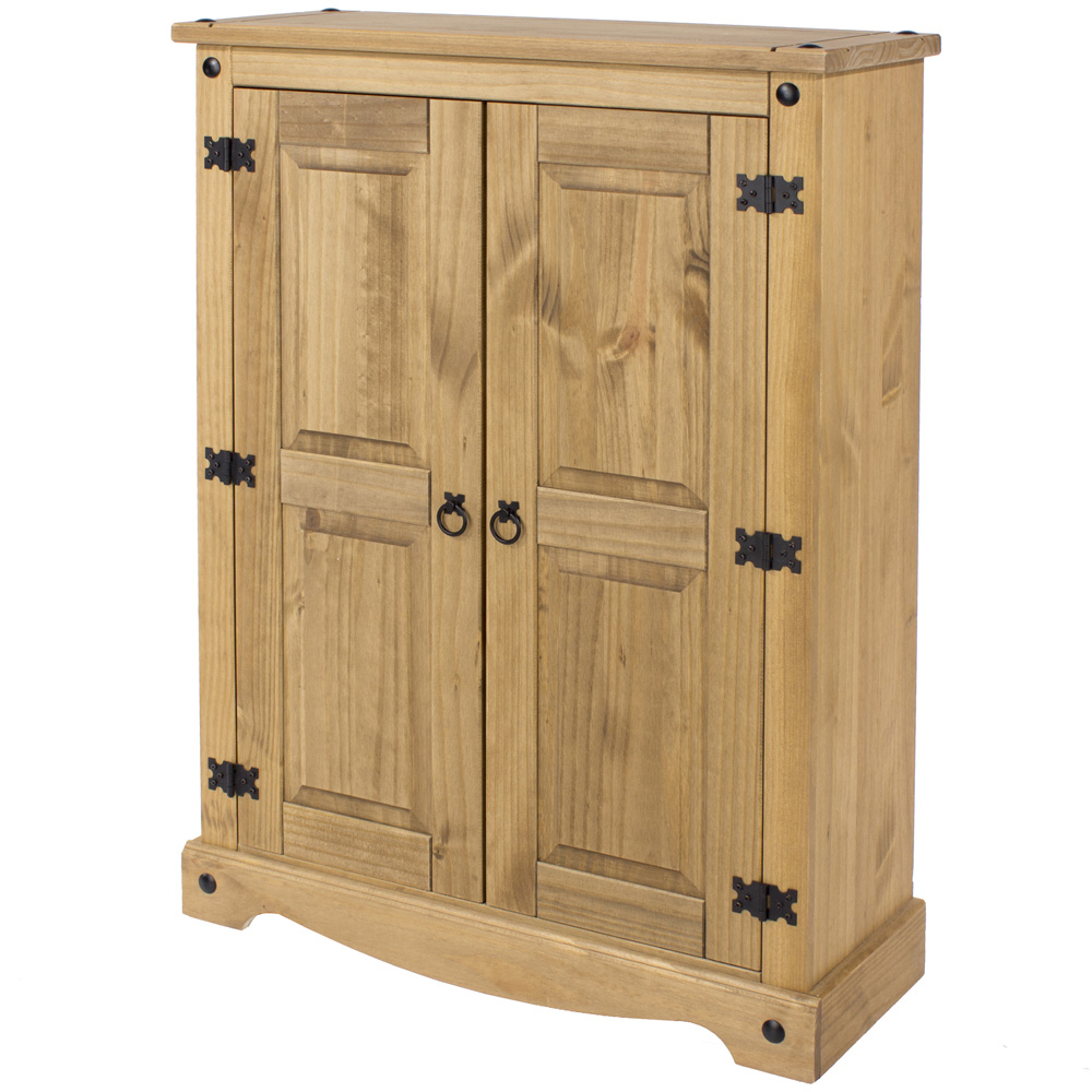 Corona 2 Door Antique Wax Finish Cupboard Image 2