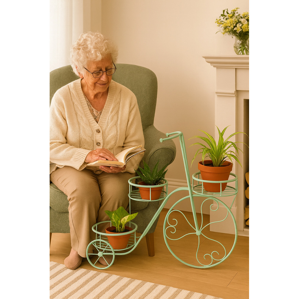 Avilo Green Tricycle Plant Stand 46.5 x 68.5cm Image 4