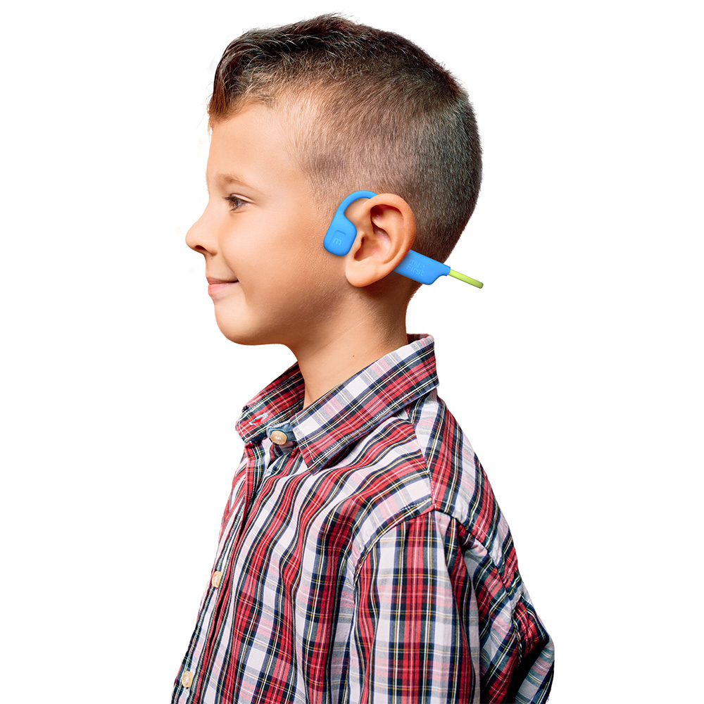 myFirst Headphones AirWaves Blue Wireless Kids Headphones with Volume ...