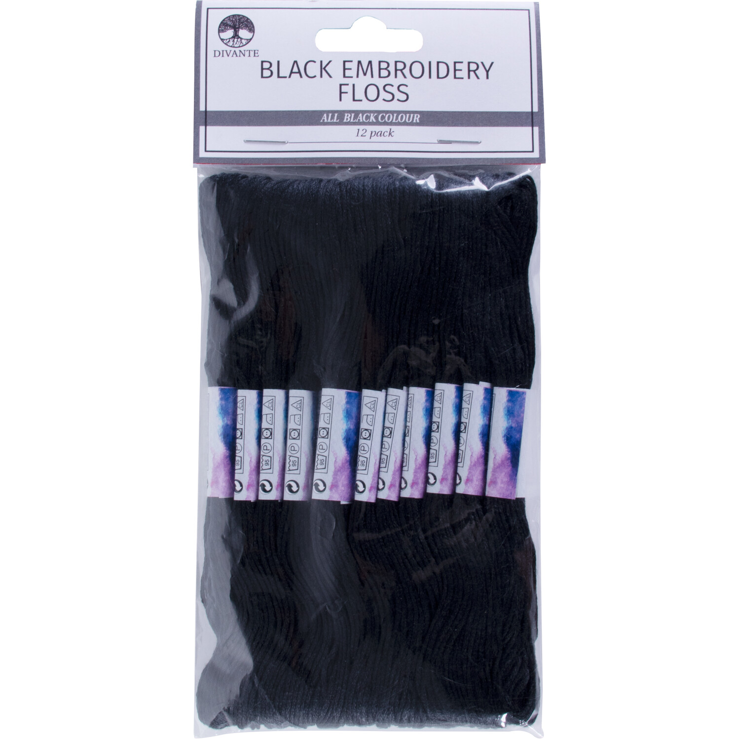 12 Pack of Embroidery Floss Bundles - Black Image