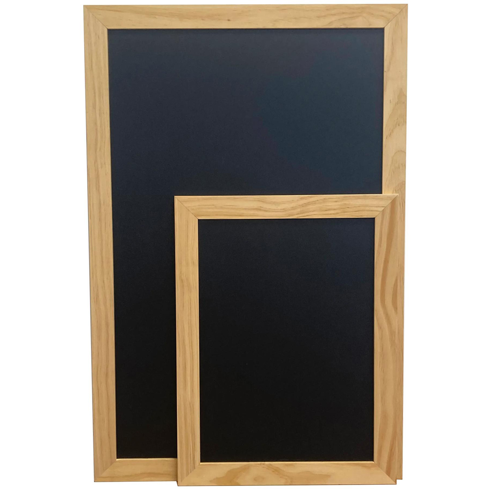Exacompta Black Framed Wooden Wall Mounted Double-Sided Chalkboard 37 x 49cm Image 4