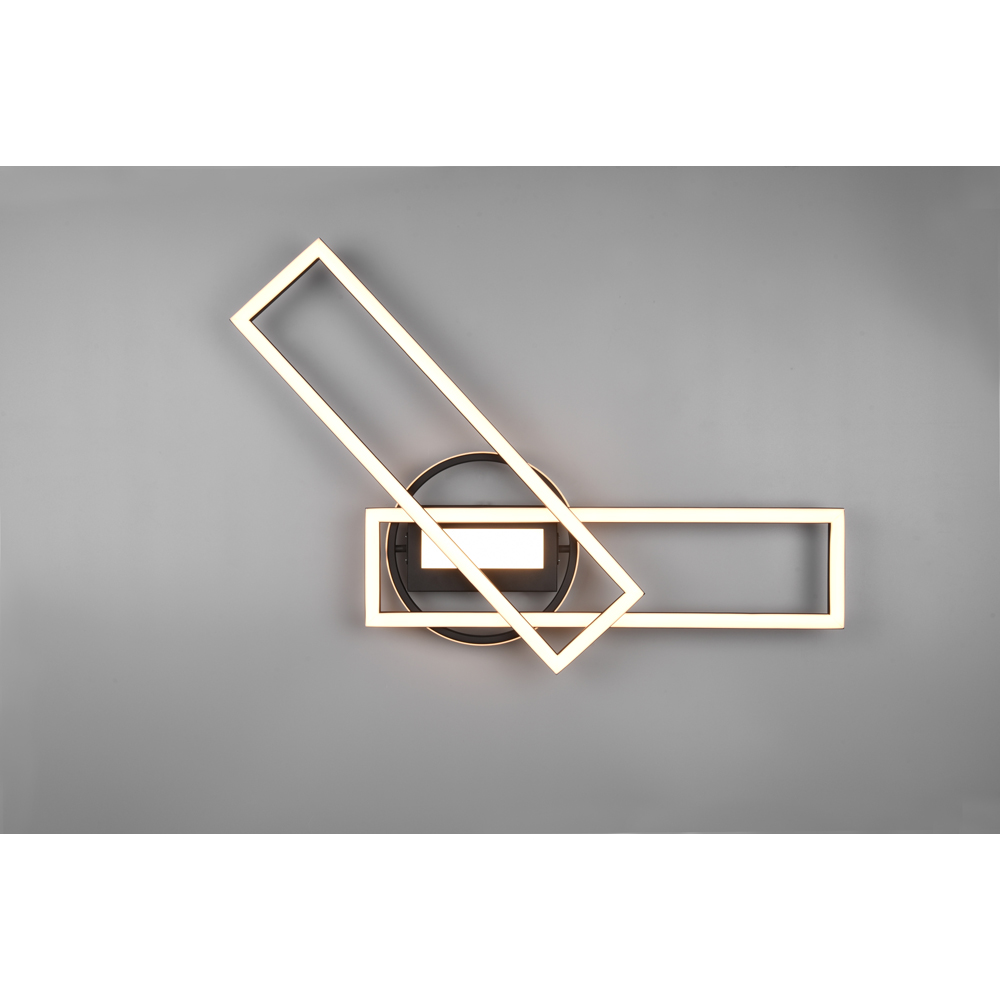 TRIO Twister Matt Black LED Ceiling Light Image 7