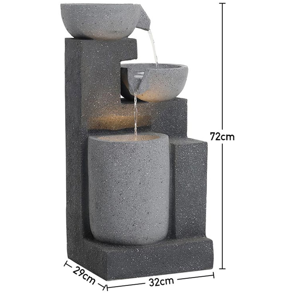 Living and Home Black Rockery Fountain Image 8