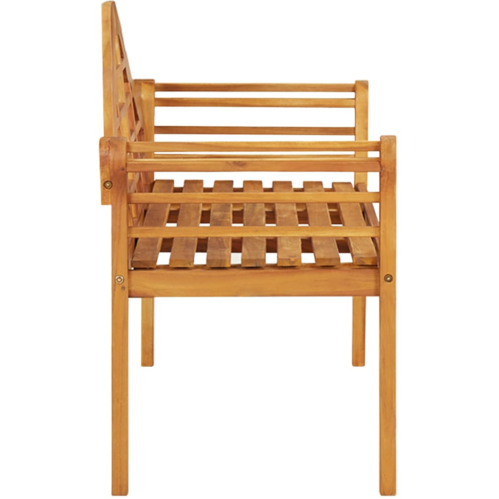 vidaXL 2 Seater Brown Solid Acacia Wood Garden Bench Image 3