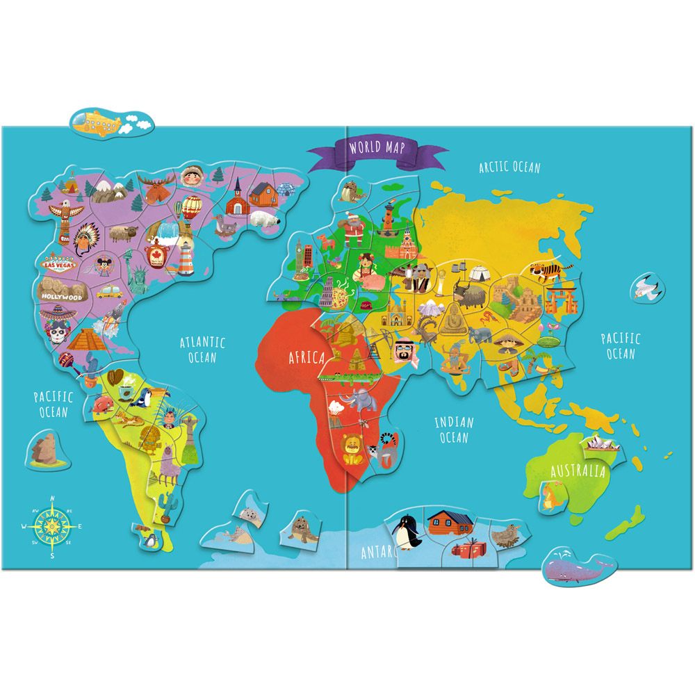 Dodo Magnetic Map 118 Piece Puzzle Image 3