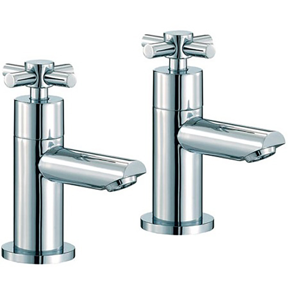 Nes Home Croxen Chrome Cross Head Twin Bath Taps Image 1