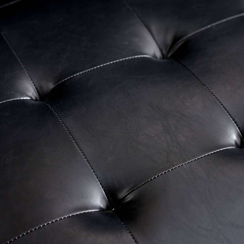 Julian Bowen Henley 3 Seater Black Faux Leather Sofa Image 5