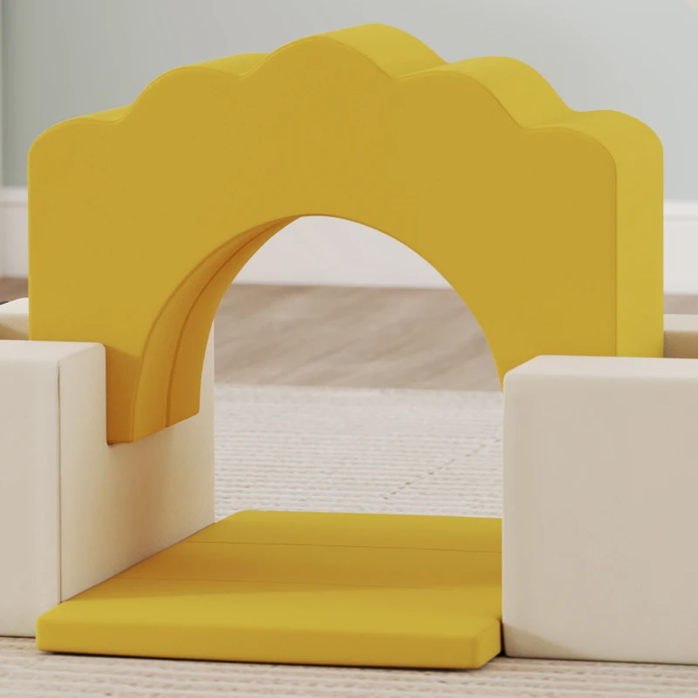 AIYAPLAY Yellow Kids Foam Climbing Blocks Soft Play Set 7 Piece Image 5