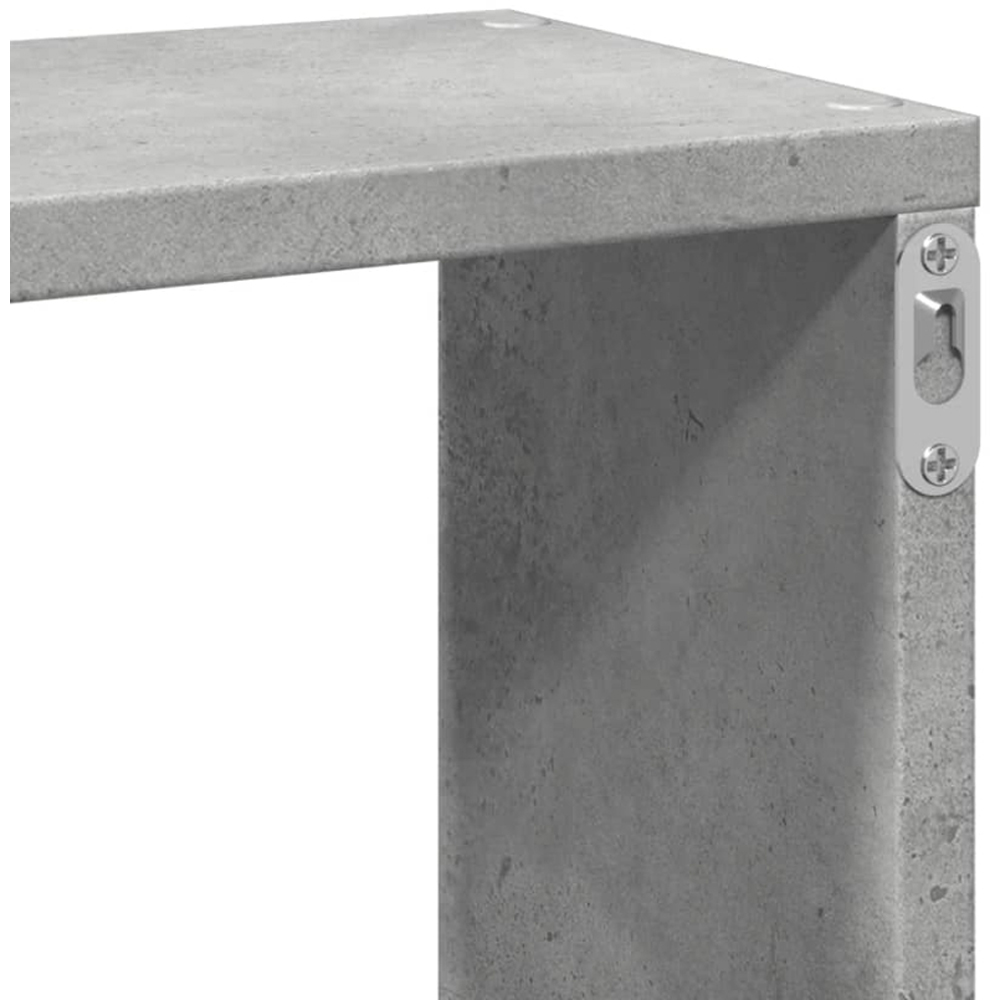 vidaXL 5 Shelf Concrete Grey Floating Wall Shelf Image 7