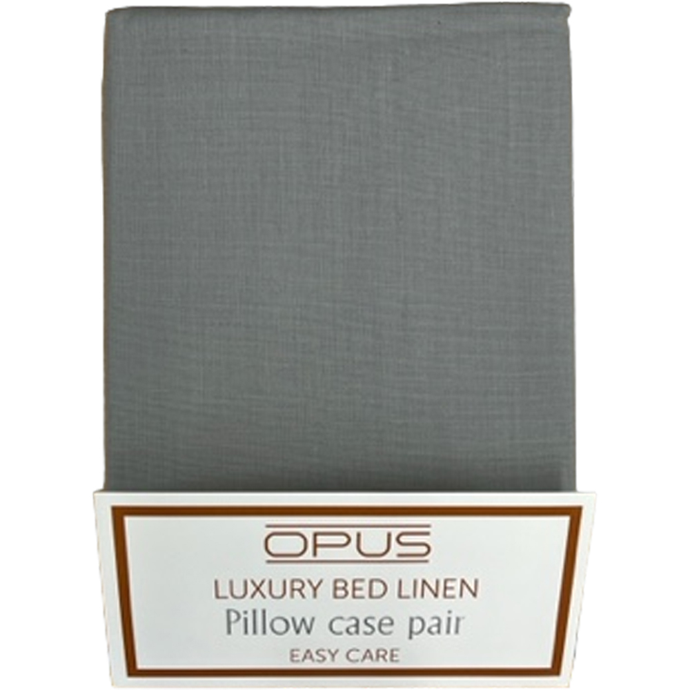 Opus Charcoal Polycotton Pillowcase 2 Pack Image 3