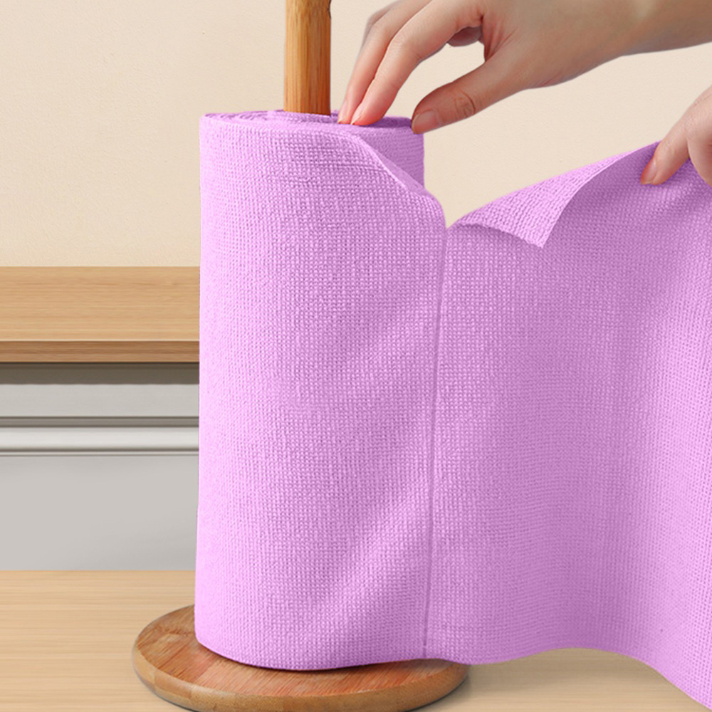 Living and Home Purple Multifunctional Reusable Microfibre Cloth Cleaning Towel 20 Pack Image 7