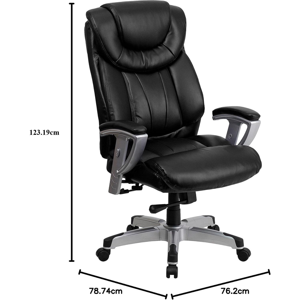 FWStyle Black Faux Leather High Back Executive Office Chair Image 6