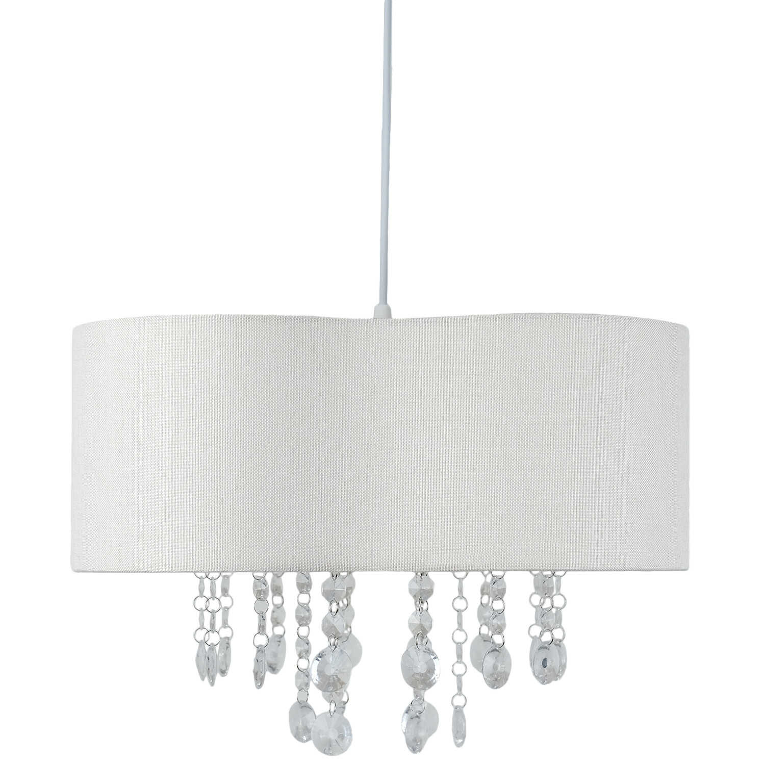 Elspeth Jewel Droplet Shade - White Image 1