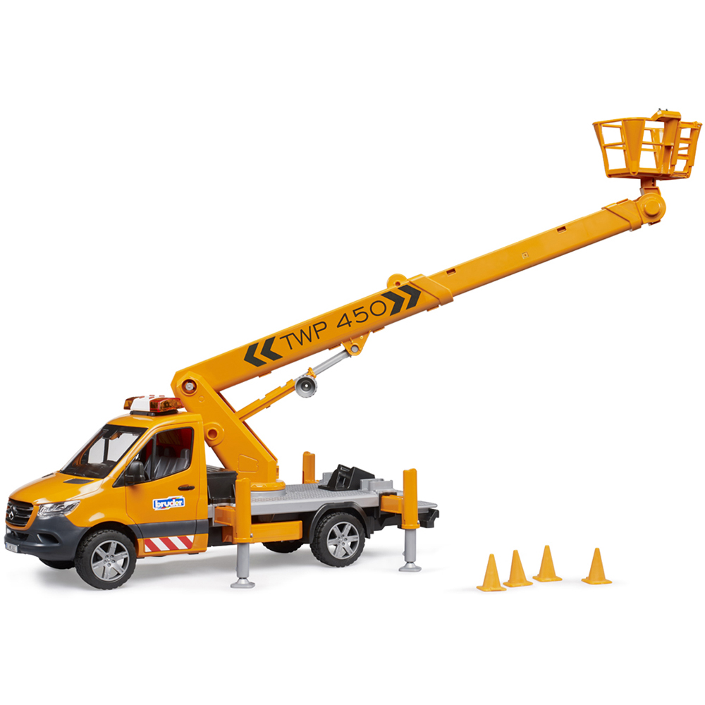 Bruder Kids MB Sprinter Truck with Working Platform and Light and Sound Module Playset Model Image 7