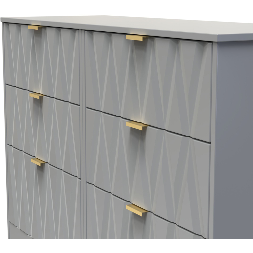 Crowndale Las Vegas 6 Drawer Dusk Grey Chest of Drawers Ready Assembled Image 5