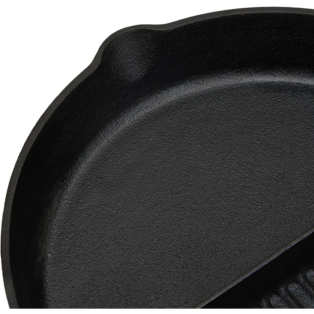 Living and Home 2-in-1 Divided Cast Iron Skillet Image 4