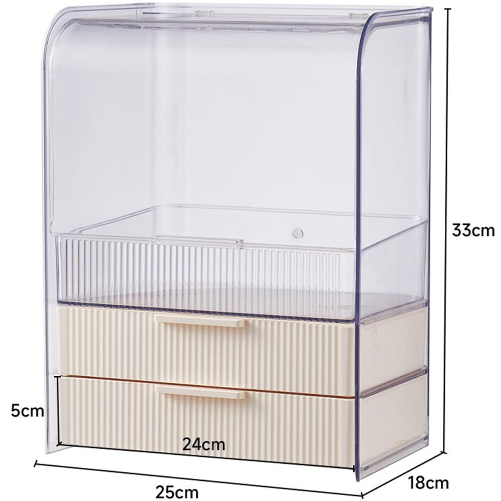 H&O Direct 3 Tier Transparent Cosmetics Organiser Image 5