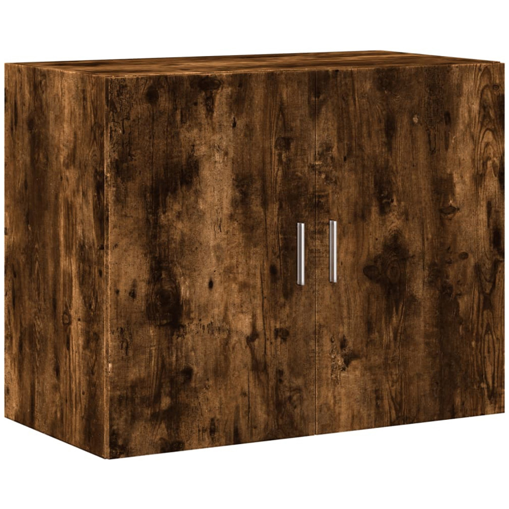 vidaXL 2 Door Smoked Oak Wall Cabinet Image 2