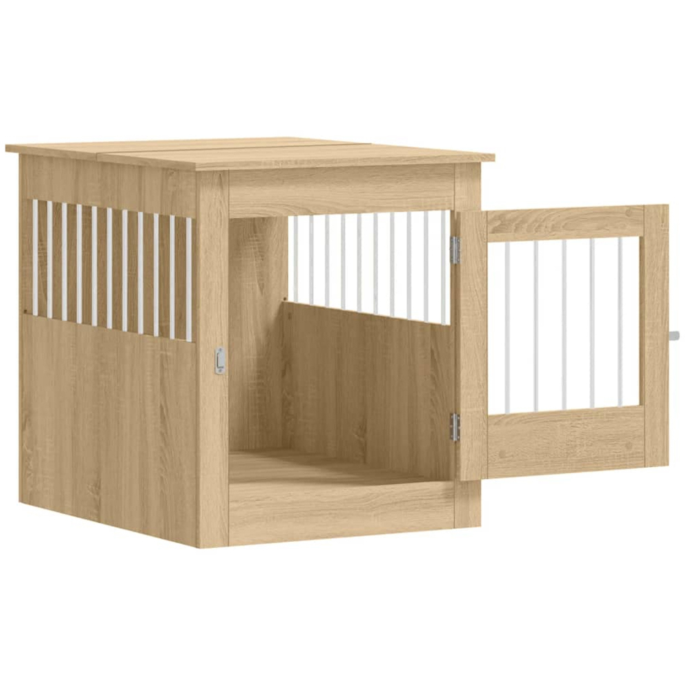 vidaXL Sonoma Oak Engineered Wood Dog Crate Furniture 71 x 64.5 x 80cm Image 6