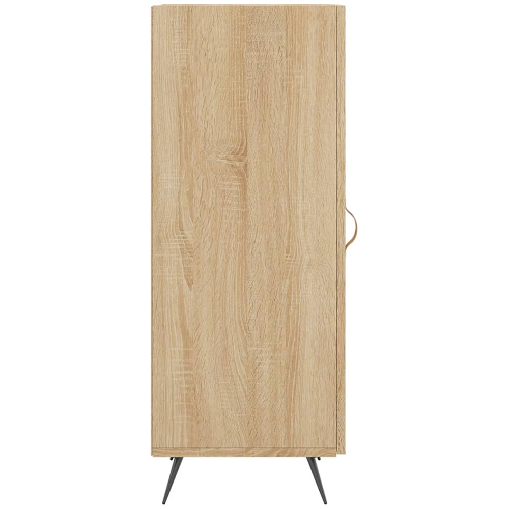 vidaXL Single Door Smoked Oak Sideboard Image 7