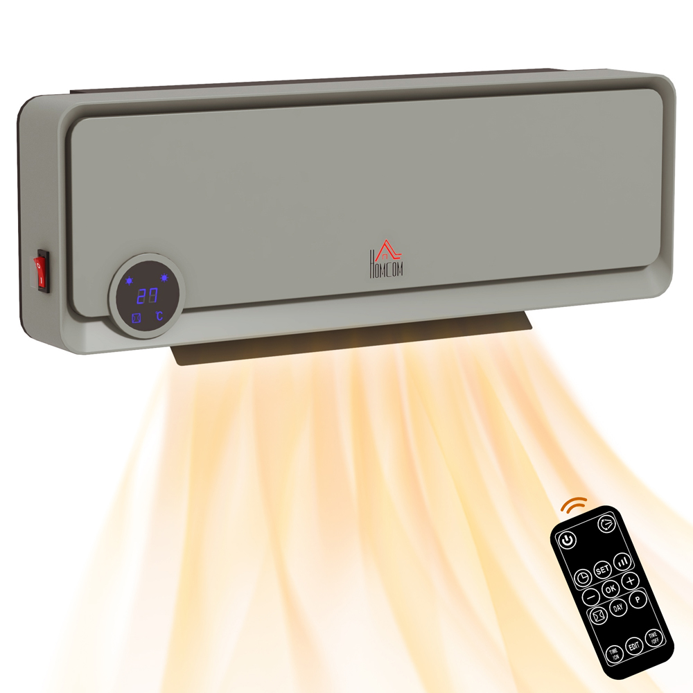 HOMCOM Grey Downflow Heater 2000W Image 3