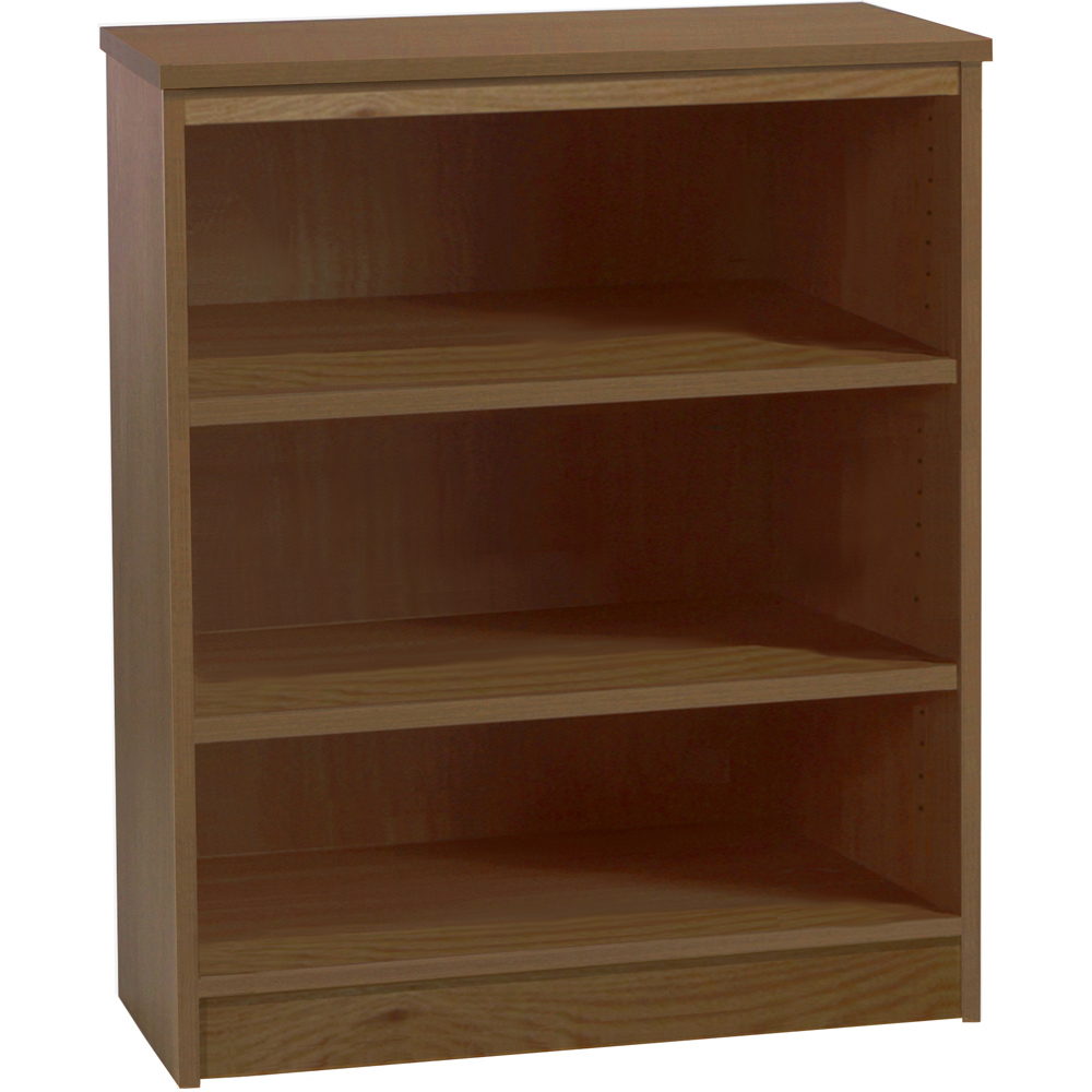 R White Cabinets 3 Shelf English Oak Mid Height Bookcase Image 2