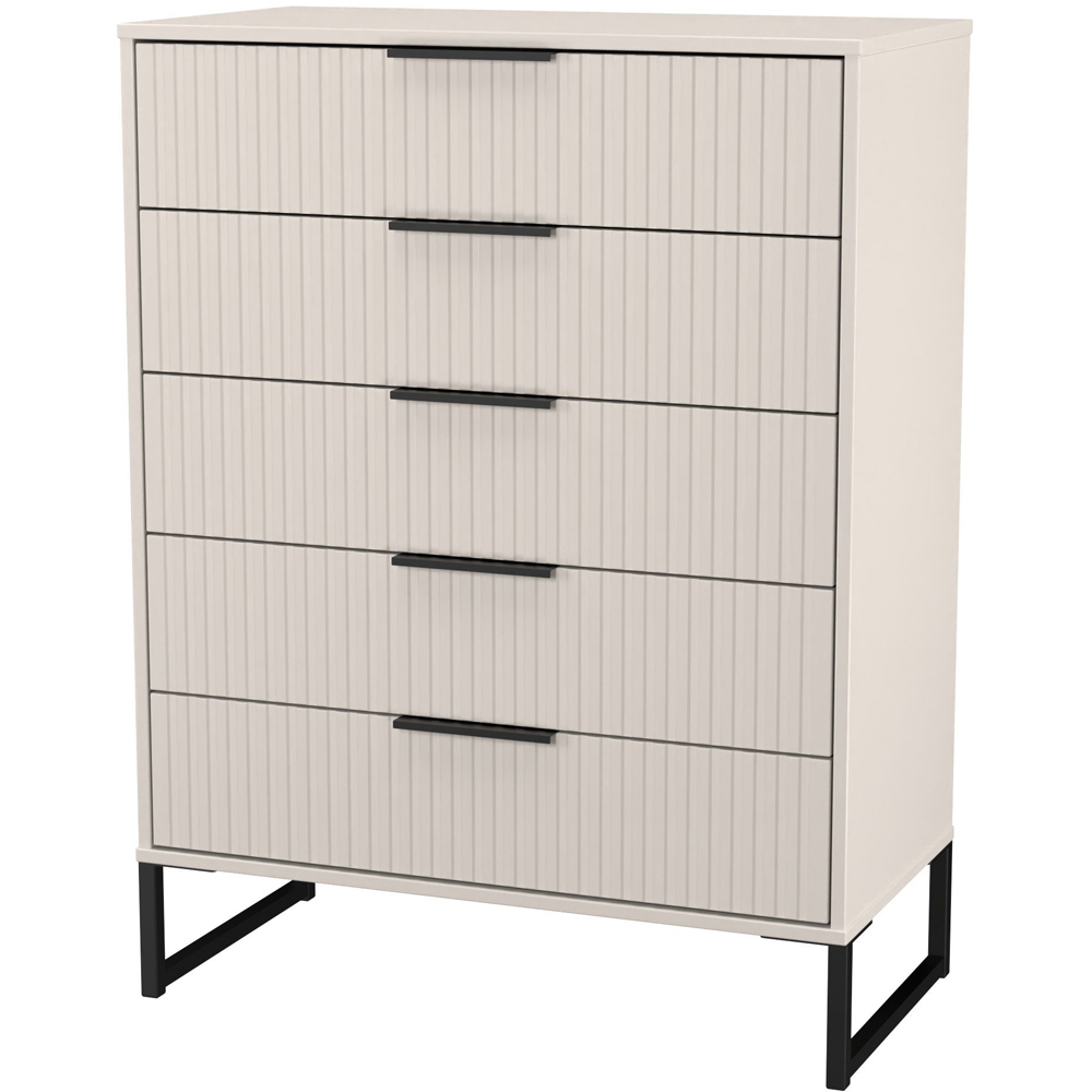 Crowndale Fluted 5 Drawer Kashmir Matt Chest of Drawers Ready Assembled Image 4