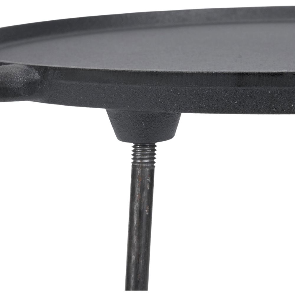 Living and Home Cast Iron Griddle Pan with Removable Legs Image 3